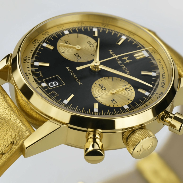 Hamilton,American Classic 40mm,40mm,Stainless Steel,Black,Automatic,Chronograph,Date,H38436830