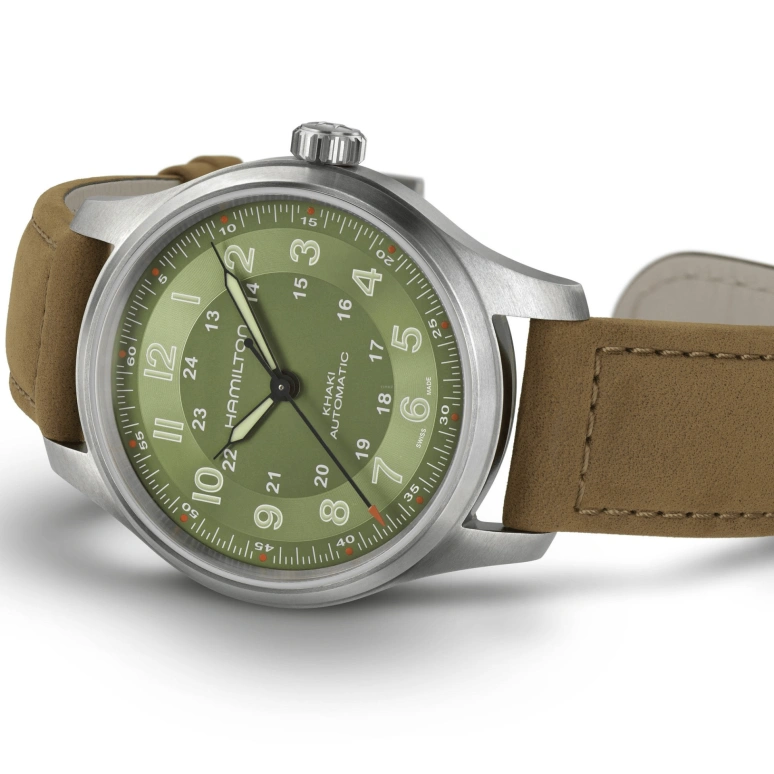 Hamilton,Khaki Field 42mm,42mm,Titanium,Green,Automatic,80hours,In-house Caliber,H70545560