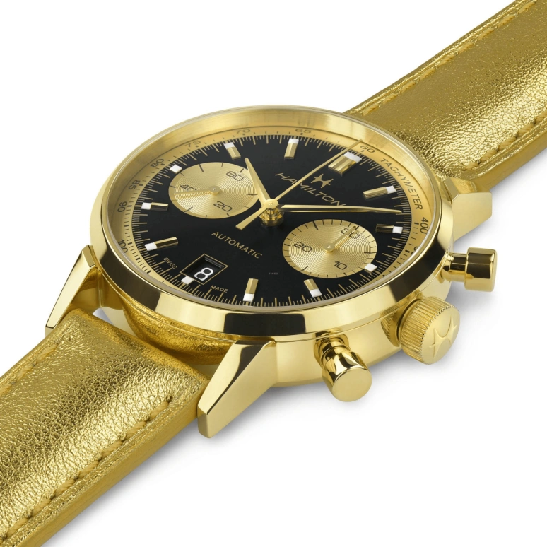 Hamilton,American Classic 40mm,40mm,Stainless Steel,Black,Automatic,Chronograph,Date,H38436830