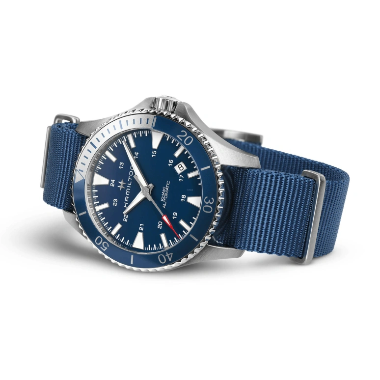 Hamilton,Khaki Navy 40mm,40mm,Stainless Steel,Luminous,Silver,Blue,Automatic,80hours,In-house Caliber,H82345941