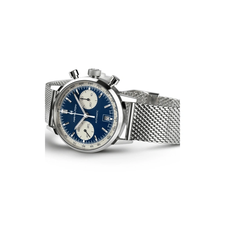 Hamilton,American Classic 40mm,40mm,Stainless Steel,Blue,Automatic,Chronograph,Date,H38416141