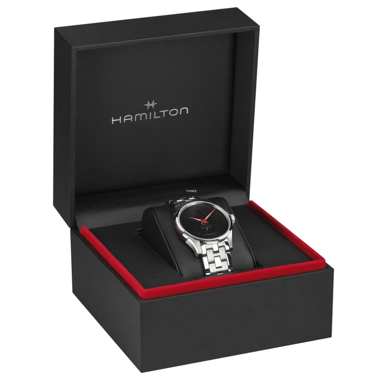 Hamilton,Jazzmaster 40mm,40mm,Stainless Steel,Black,Quartz,Sapphire,Crystal Glass,Round,H38421130