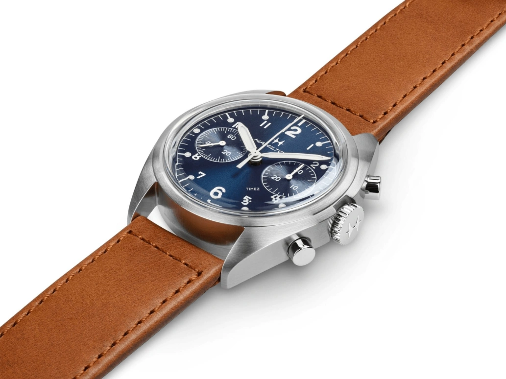 Hamilton,Khaki Aviation 40mm,40mm,Stainless Steel,Blue,Handwound,Chronograph,60hours,H76409540