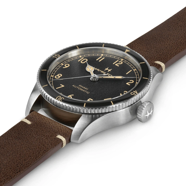 Hamilton,Khaki Aviation 38mm,38mm,Stainless Steel,Black,Automatic,80hours,In-house Caliber,H76205530