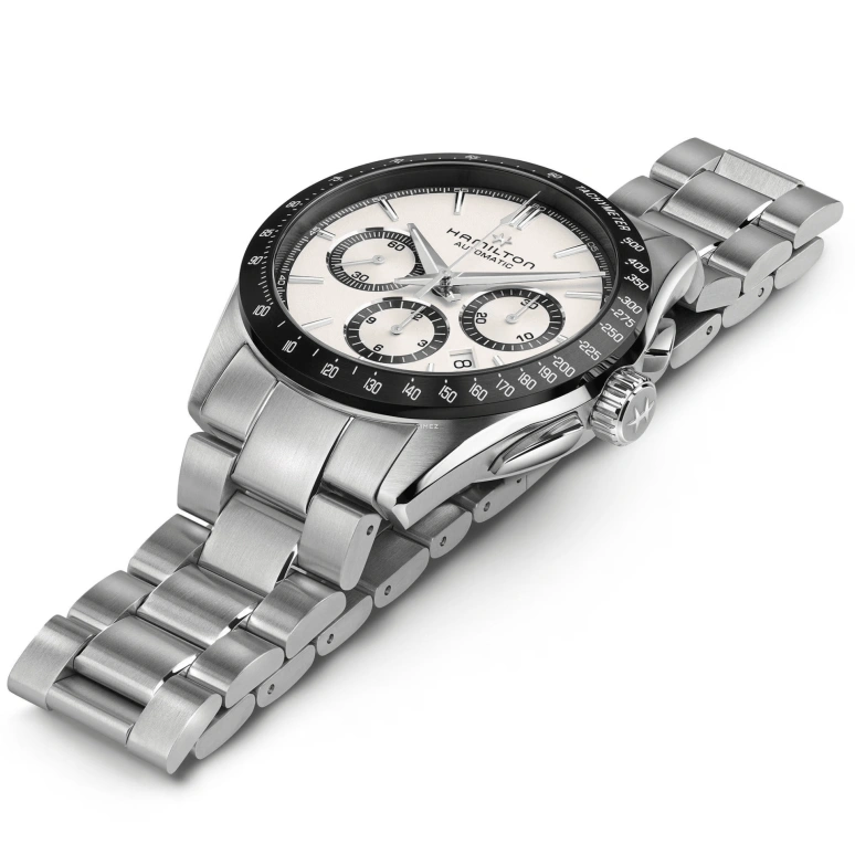 Hamilton,Jazzmaster 42mm,42mm,Stainless Steel,White,Automatic,Chronograph,Day,H36606110