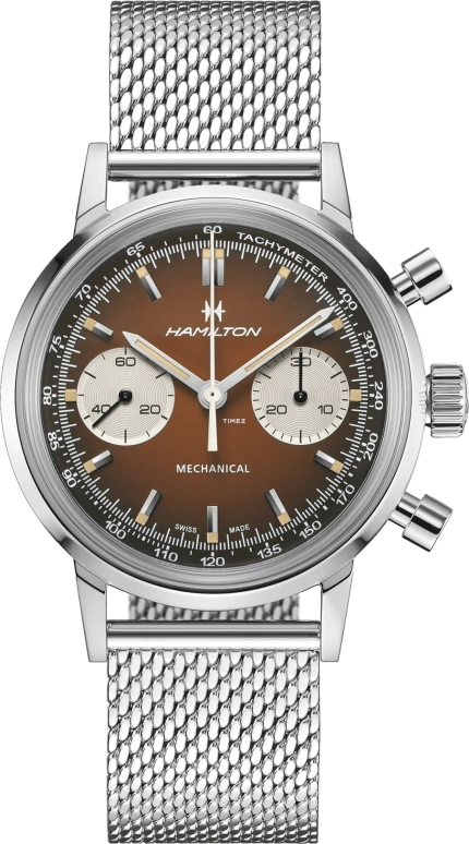 Hamilton,American Classic 40mm,40mm,Stainless Steel,Brown,Handwound,Day,60hours,H38429591
