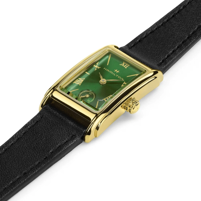 Hamilton,American Classic 18.70x27mm,18.70x27mm,Stainless Steel,Green,Quartz,Sapphire,Crystal Glass,Rectangular,H11261760
