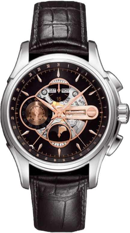 Hamilton,Khaki Action 45mm,45mm,Stainless Steel,Black,Sapphire,Crystal Glass,H32696731