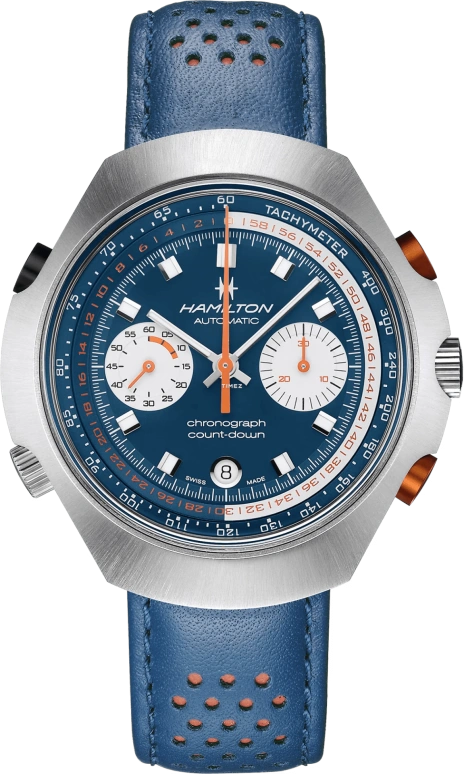 Hamilton,American Classic 48x52mm,48x52mm,Stainless Steel,Blue,Automatic,Chronograph,Day,H51606640