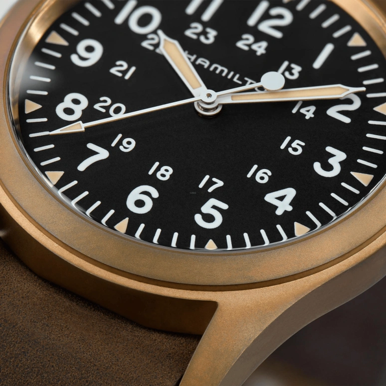 Hamilton,Khaki Field 38mm,38mm,Titanium,Bronze,Black,Handwound,Day,80hours,H69459530