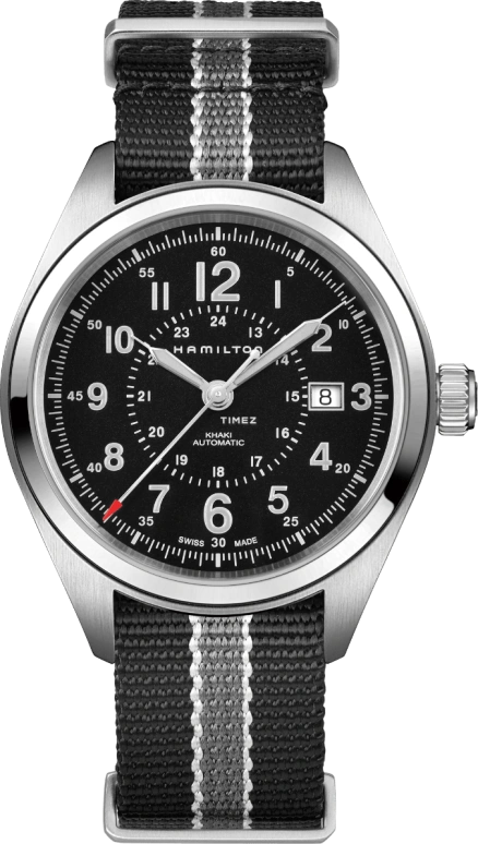 Hamilton,Khaki Field 42mm,42mm,Stainless Steel,Black,Automatic,Day,80hours,H70605730