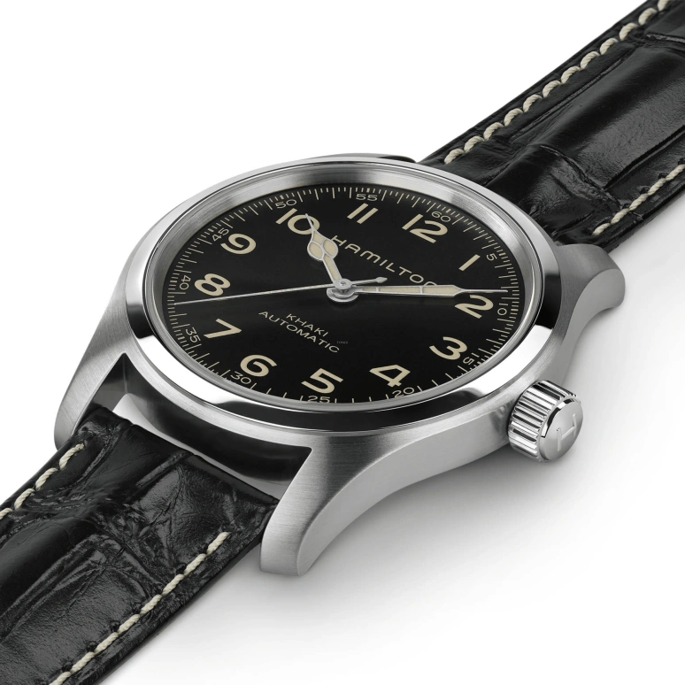 Hamilton,Khaki Field 42mm,42mm,Stainless Steel,Black,Automatic,80hours,In-house Caliber,H70605731