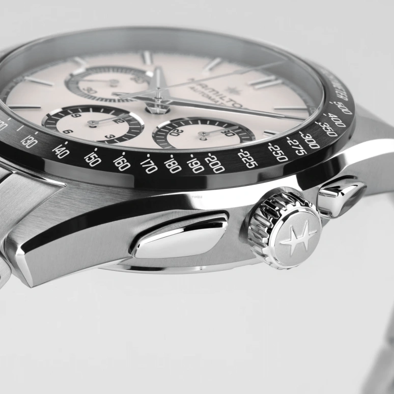 Hamilton,Jazzmaster 42mm,42mm,Stainless Steel,White,Automatic,Chronograph,Day,H36606110
