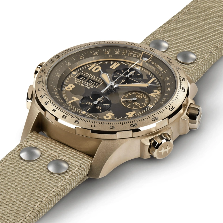 Hamilton,Khaki Aviation 45mm,45mm,Stainless Steel,Green,Automatic,Chronograph,Date,Day,H77916920