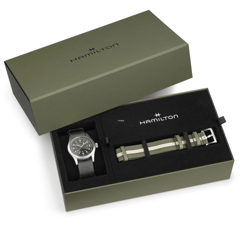 Hamilton,Khaki Field 38mm,38mm,Stainless Steel,Grey,Handwound,80hours,In-house Caliber,H89449980