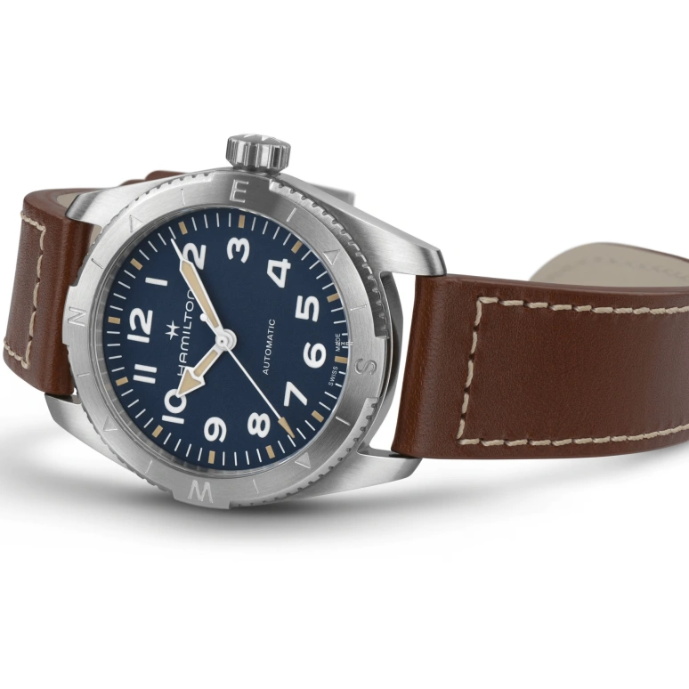 Hamilton,Khaki Field 37mm,37mm,Stainless Steel,Blue,Automatic,Sapphire,Crystal Glass,Round,H70225540