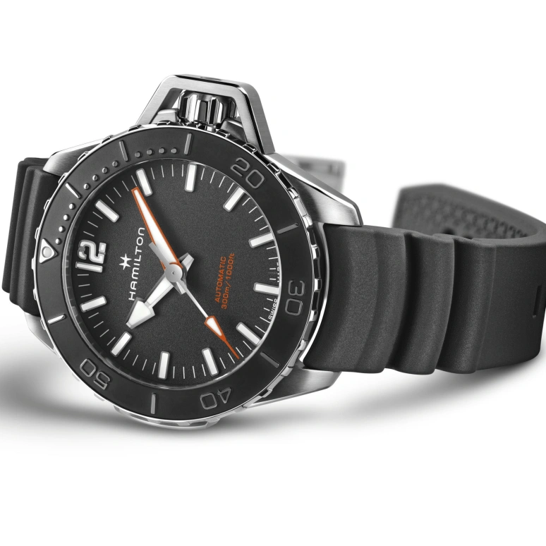 Hamilton,Khaki Navy 46mm,46mm,Stainless Steel,Black,Automatic,80hours,In-house Caliber,H77825330