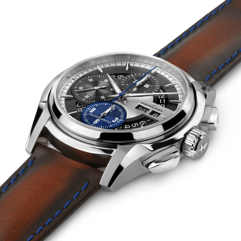 Hamilton,Jazzmaster 44mm,44mm,Stainless Steel,Silver,Automatic,Chronograph,Date,Day,H32876550