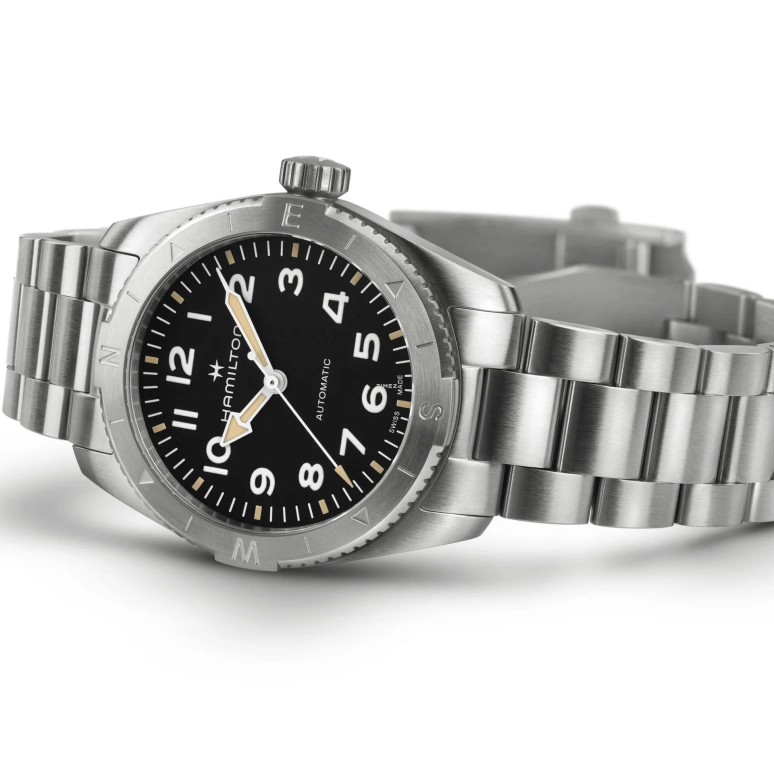 Hamilton,Khaki Field 37mm,37mm,Stainless Steel,Black,Automatic,Sapphire,Crystal Glass,Round,H70225130