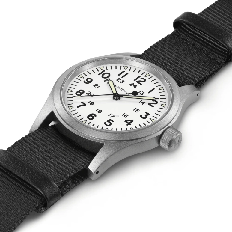Hamilton,Khaki Field 38mm,38mm,Stainless Steel,White,Handwound,80hours,In-house Caliber,H69439910