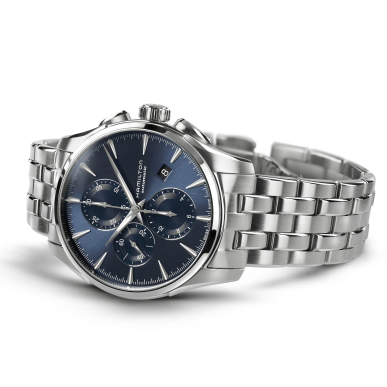 Hamilton,Jazzmaster 42mm,42mm,Stainless Steel,Blue,Automatic,Chronograph,Day,H32586141