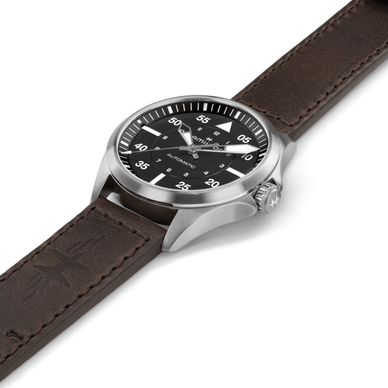 Hamilton,Khaki Aviation 39mm,39mm,Stainless Steel,Black,Automatic,80hours,In-house Caliber,H76305530