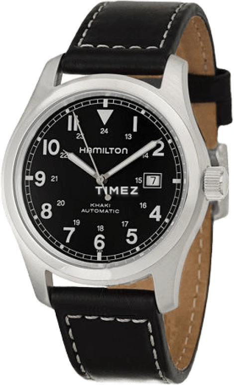 Hamilton,Khaki Action ,Stainless Steel,Black,Sapphire,Crystal Glass,H70555733