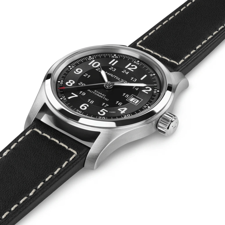 Hamilton,Khaki Field 42mm,42mm,Stainless Steel,Black,Automatic,Day,80hours,H70605733