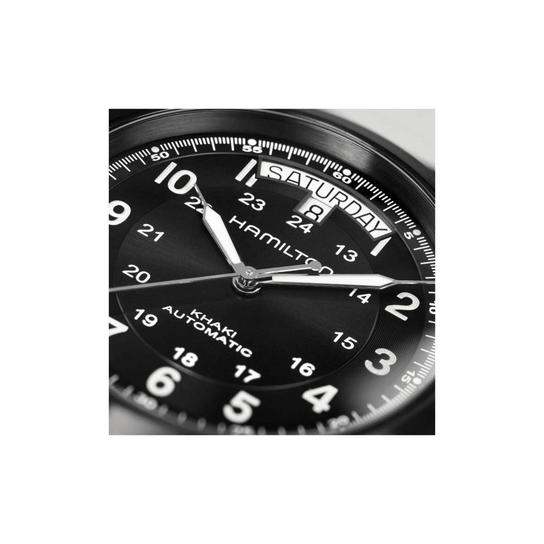 Hamilton,Khaki Field 40mm,40mm,Stainless Steel,Black,Automatic,Date,Day,H64465733