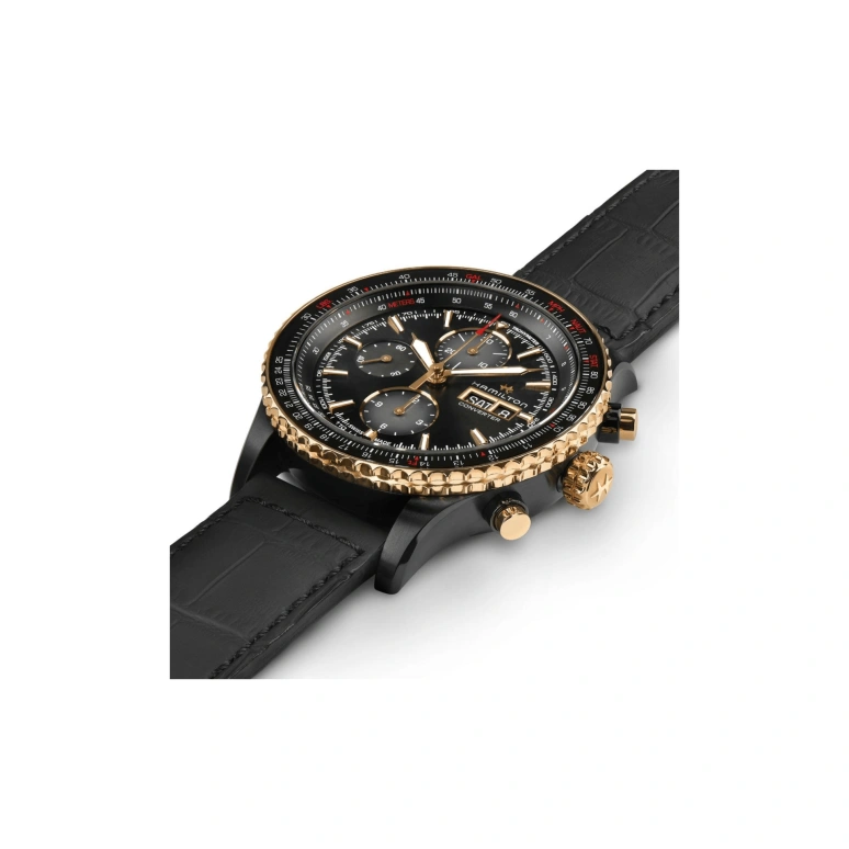 Hamilton,Khaki Aviation 44mm,44mm,Stainless Steel,Black,Automatic,Chronograph,Date,Day,H76736730