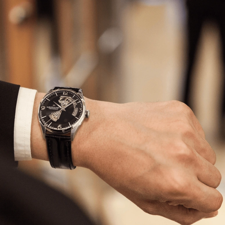 Hamilton,Jazzmaster 42mm,42mm,Stainless Steel,Black,Automatic,80hours,In-house Caliber,H32705731