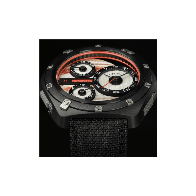 Hamilton,American Classic 49x52mm,49x52mm,Titanium,Gunmetal,White,Black,Orange,Automatic,38hours,Sapphire,Crystal Glass,H51598990