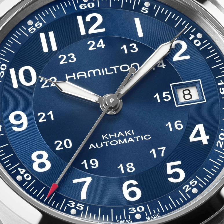 Hamilton,Khaki Field 42mm,42mm,Stainless Steel,Blue,Automatic,Day,80hours,H70605540