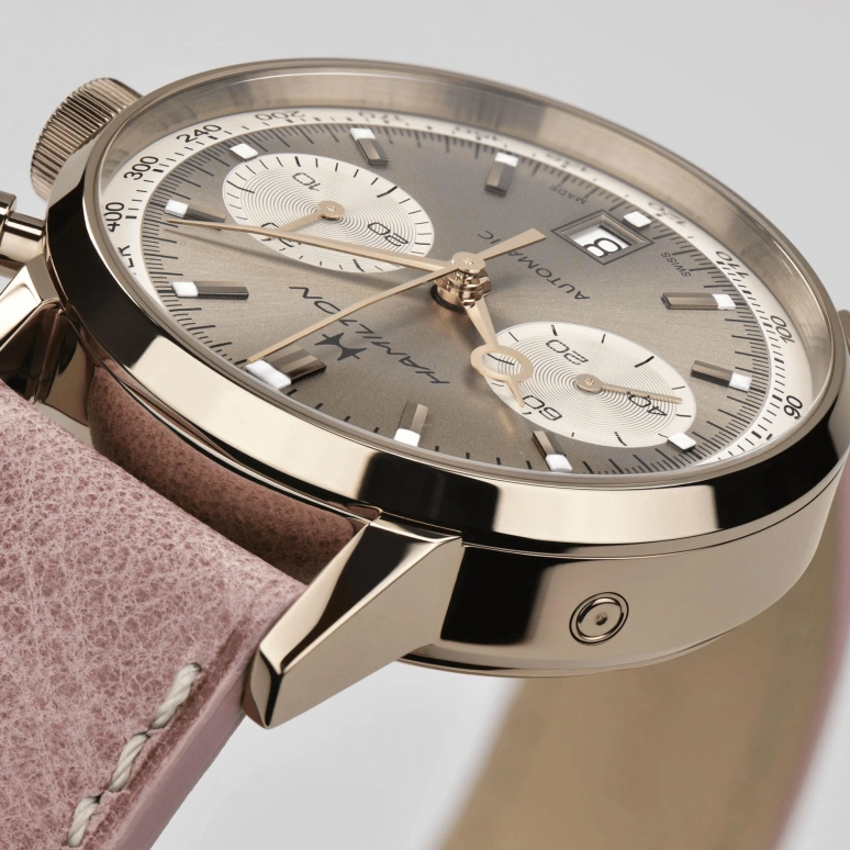 Hamilton,American Classic 40mm,40mm,Stainless Steel,Beige,Automatic,Chronograph,Date,H38426820