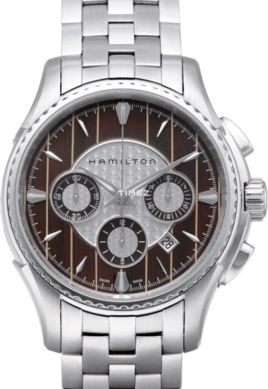 Hamilton,Khaki Action 44mm,44mm,Stainless Steel,Black,Automatic,Chronograph,Day,H34616191