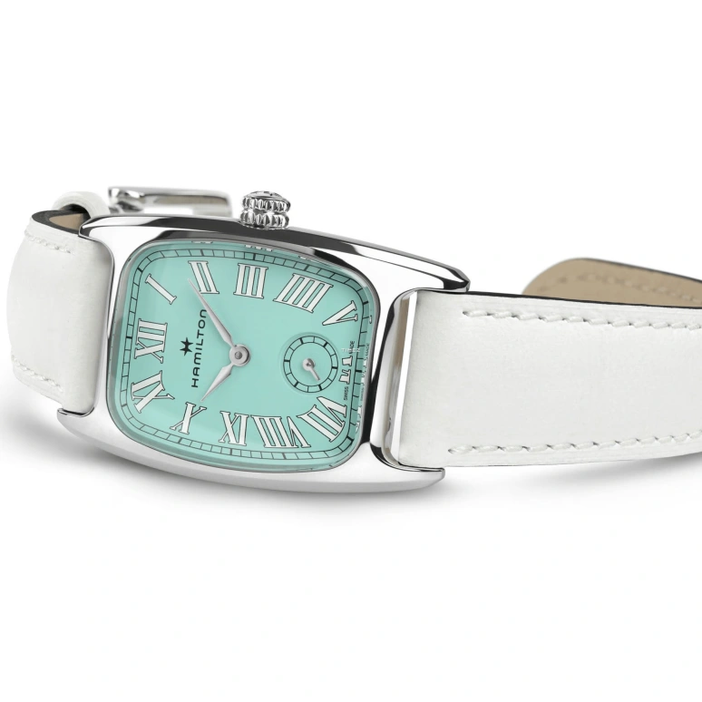 Hamilton,American Classic 23.50x27.40mm,23.50x27.40mm,Stainless Steel,Turquoise,Quartz,Sapphire,Glass,Rectangular,H13321861