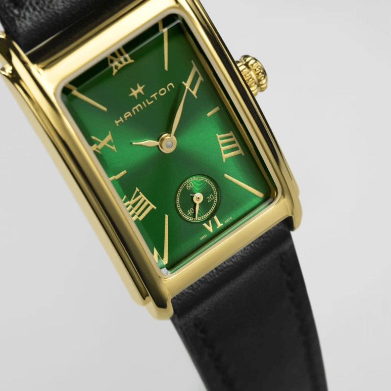 Hamilton,American Classic 18.70x27mm,18.70x27mm,Stainless Steel,Green,Quartz,Sapphire,Crystal Glass,Rectangular,H11261760