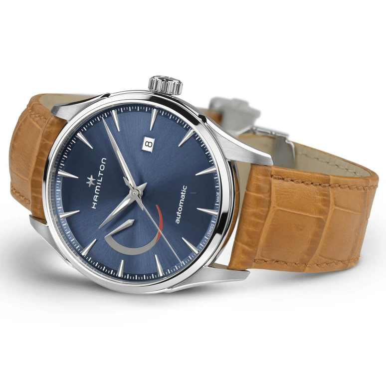 Hamilton,Jazzmaster 42mm,42mm,Stainless Steel,Blue,Automatic,Day,Power Reserve Indicator,H32635541