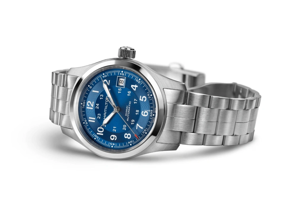 Hamilton,Khaki Field 38mm,38mm,Stainless Steel,Blue,Automatic,Day,80hours,H70455140