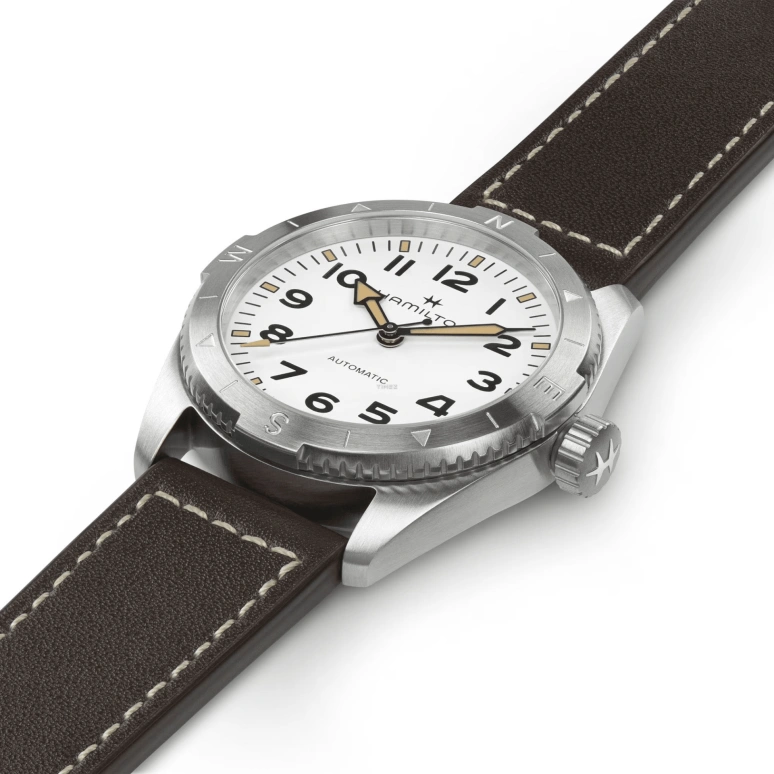 Hamilton,Khaki Field 37mm,37mm,Stainless Steel,White,Automatic,Sapphire,Crystal Glass,Round,H70225510