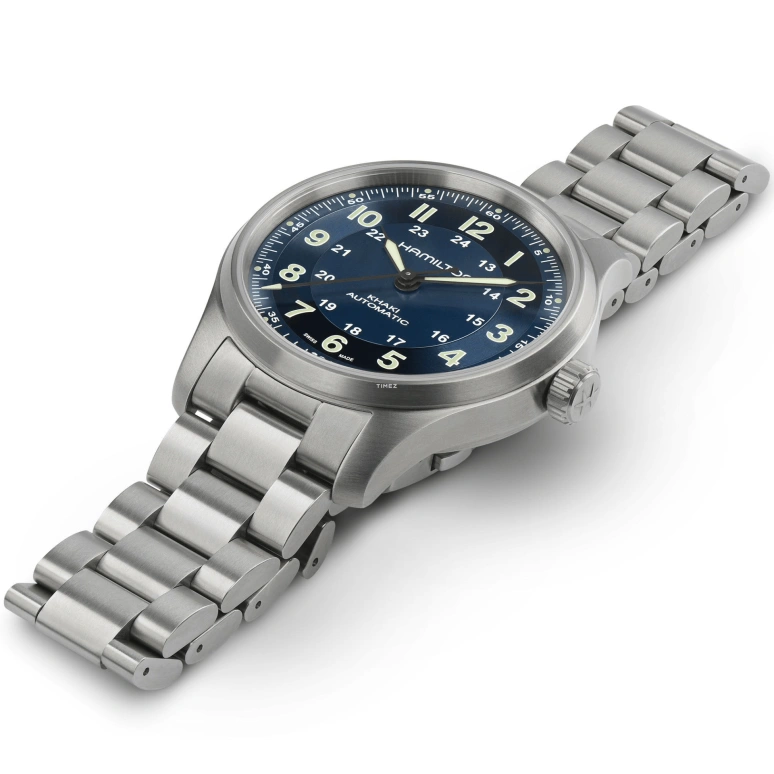 Hamilton,Khaki Field 42mm,42mm,Titanium,Blue,Automatic,Sapphire,Crystal Glass,Round,H70545140