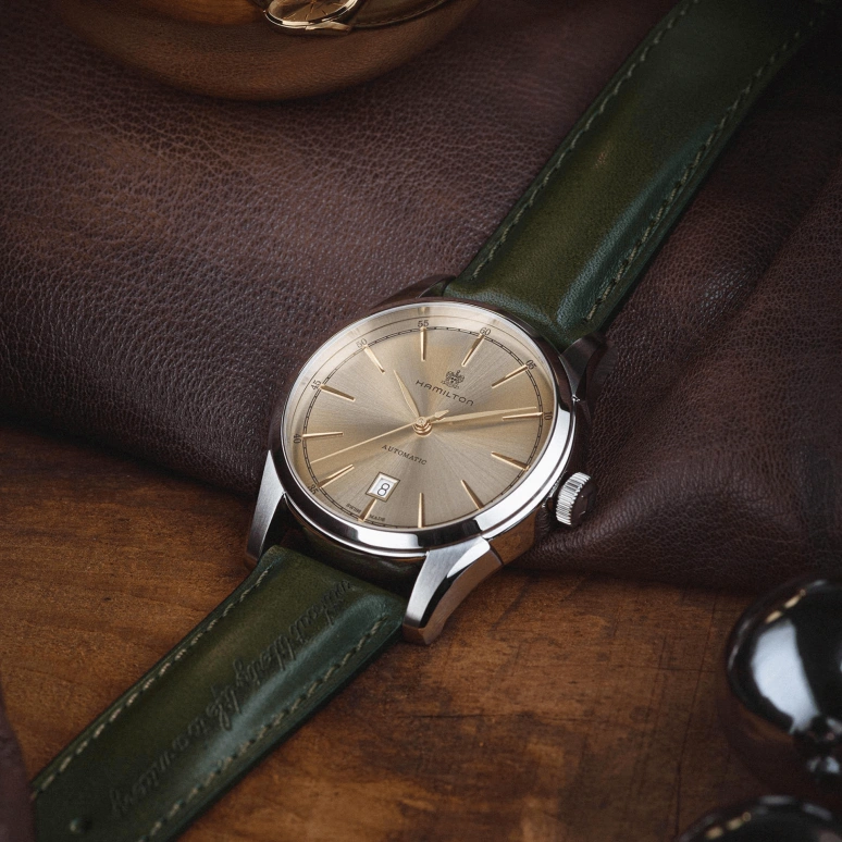 Hamilton,American Classic 42mm,42mm,Stainless Steel,Beige,Automatic,Day,80hours,H42415801