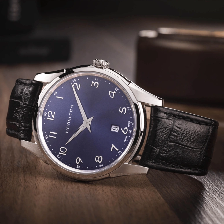 Hamilton,Jazzmaster 42mm,42mm,Stainless Steel,Blue,Quartz,26280hours,Sapphire,Crystal Glass,H38511743