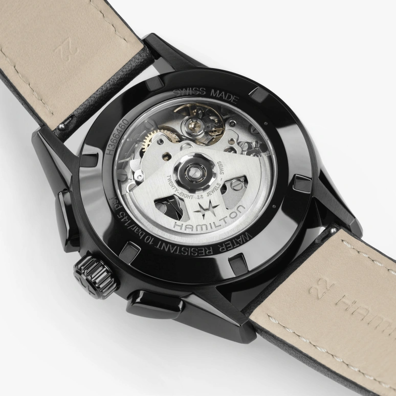 Hamilton,Jazzmaster 42mm,42mm,Stainless Steel,Black,Grey,Automatic,Chronograph,Day,H36646780