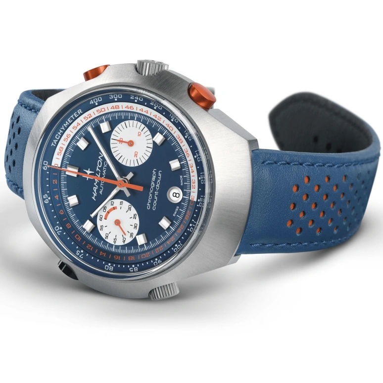Hamilton,American Classic 48x52mm,48x52mm,Stainless Steel,Blue,Automatic,Chronograph,Day,H51606640