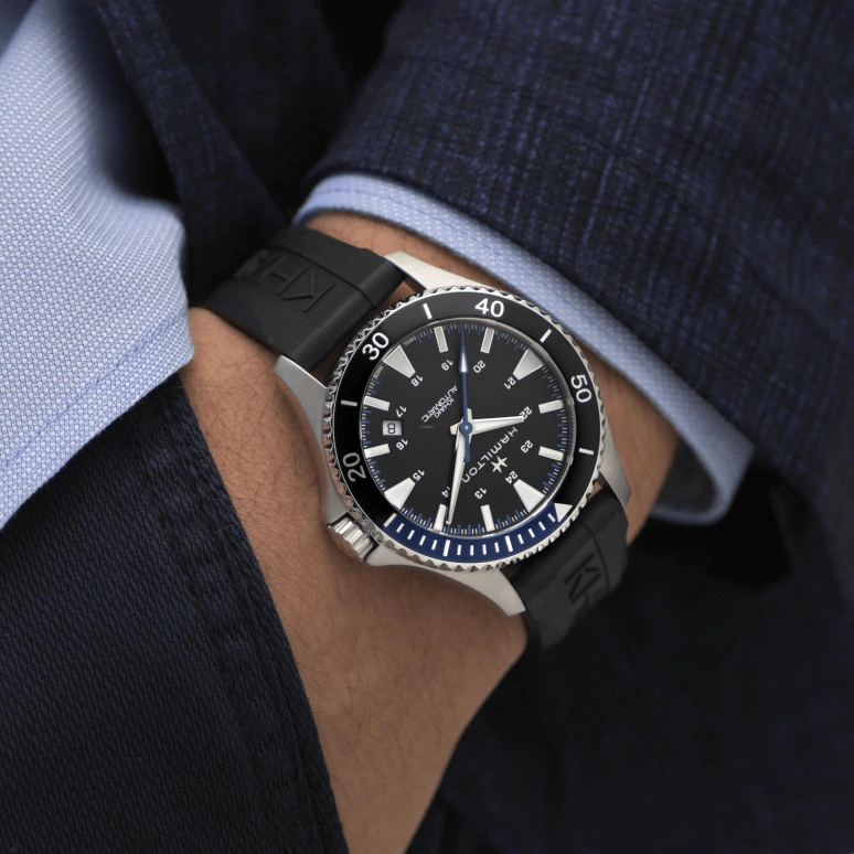 Hamilton,Khaki Navy 40mm,40mm,Stainless Steel,Black,Automatic,80hours,In-house Caliber,H82315331