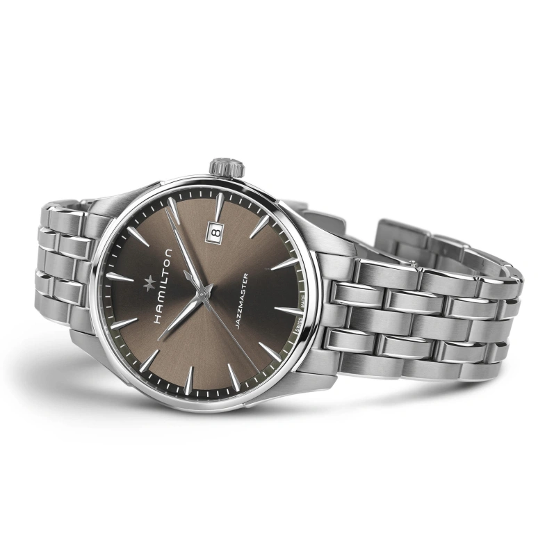 Hamilton,Jazzmaster 40mm,40mm,Stainless Steel,Coffee,Quartz,26280hours,Sapphire,Crystal Glass,H32451101