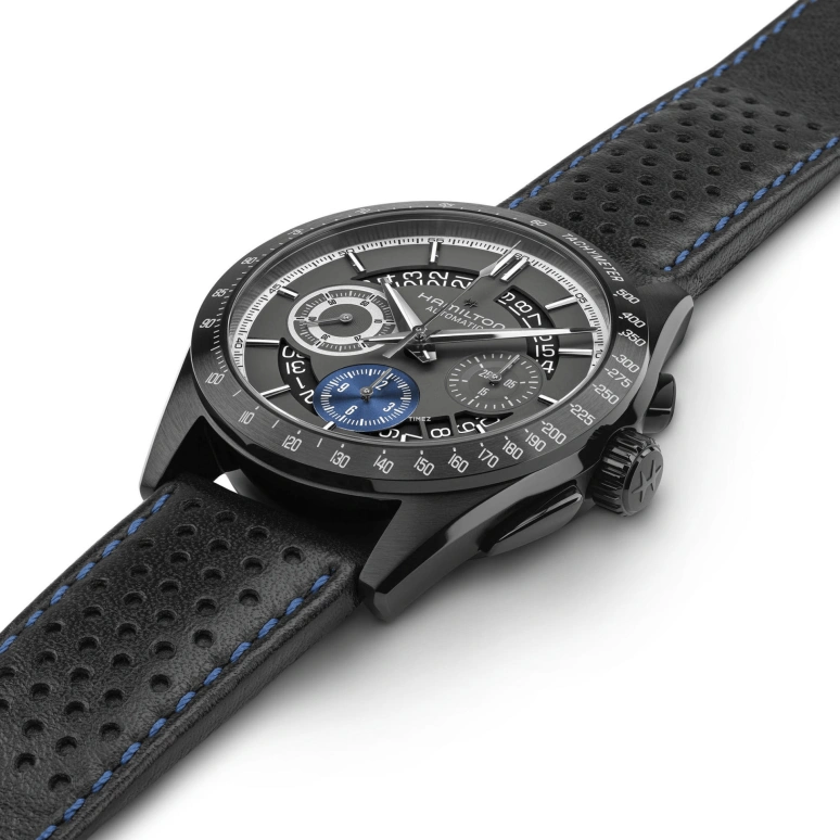 Hamilton,Jazzmaster 42mm,42mm,Stainless Steel,Black,Grey,Automatic,Chronograph,Day,H36646780