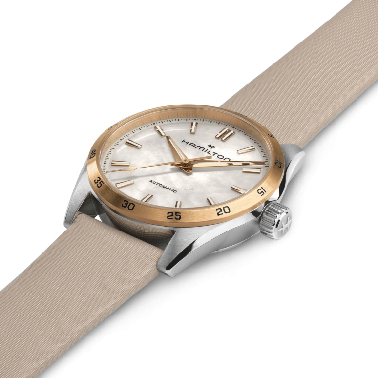 Hamilton,Jazzmaster 34mm,34mm,Stainless Steel,White,Automatic,Sapphire,Crystal Glass,Round,H36125890