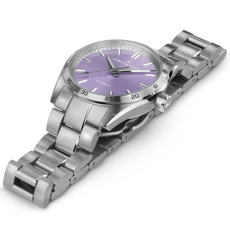 Hamilton,Jazzmaster 34mm,34mm,Stainless Steel,Purple,Automatic,Sapphire,Glass,Tonneau,H36105170
